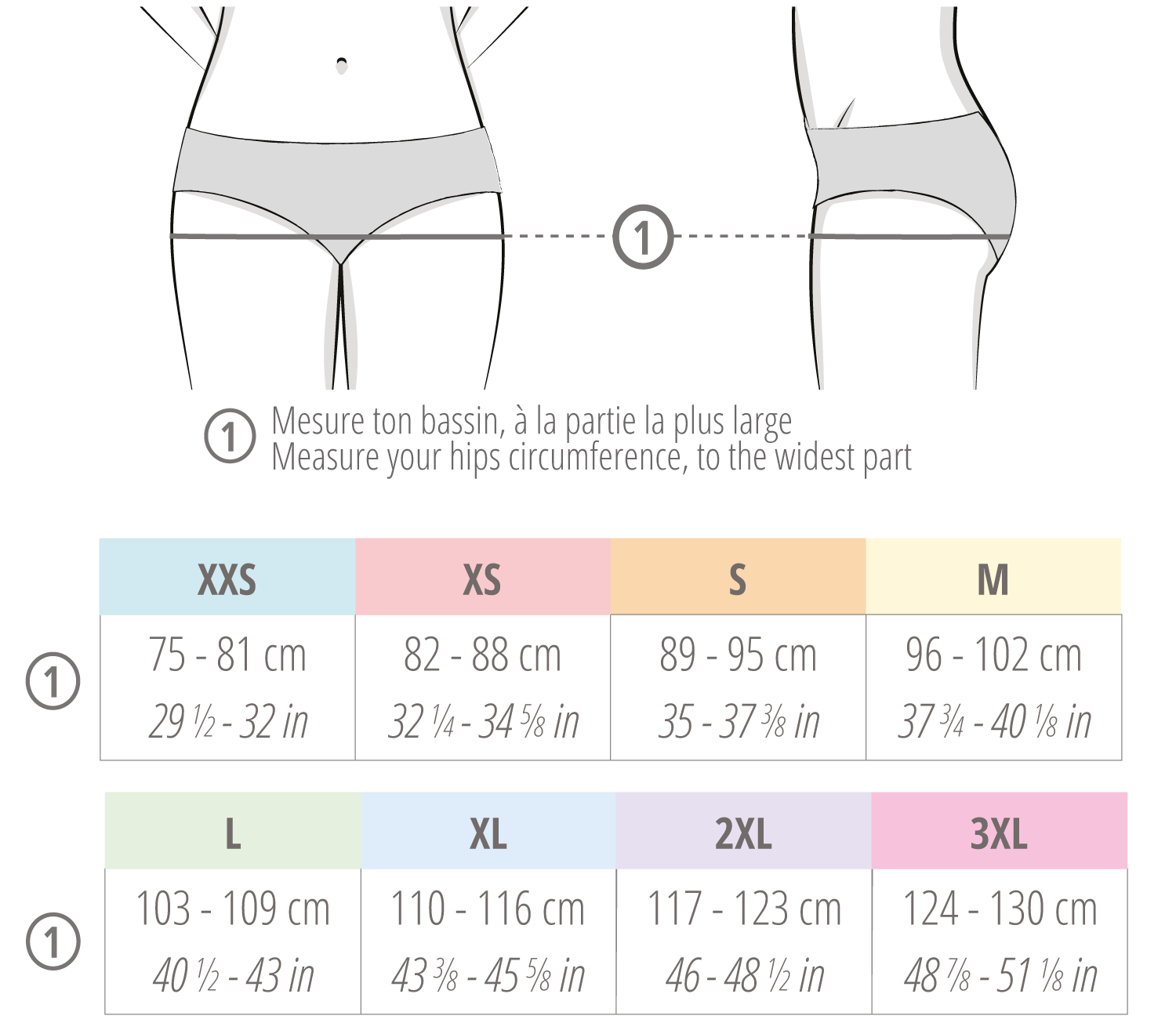 women panties sizes chart fitiyoo ↔