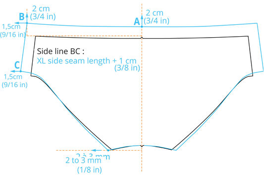 add size lingerie pattern