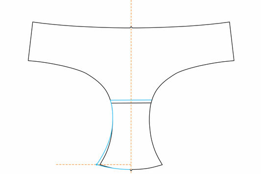 gradation culotte 2XL courbe ligne taille