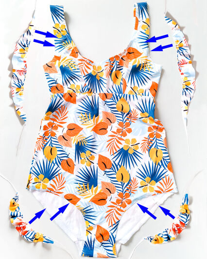 sewing gathers swimsuit